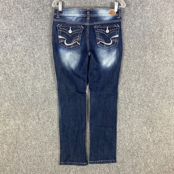 LEI Jeans Women's Size 7 Short Junior Denim Stretch Blue - Picture 8 of 11